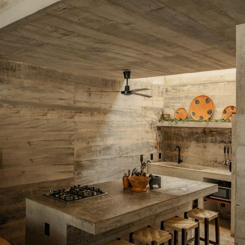 Brutalist Home in Zicatela