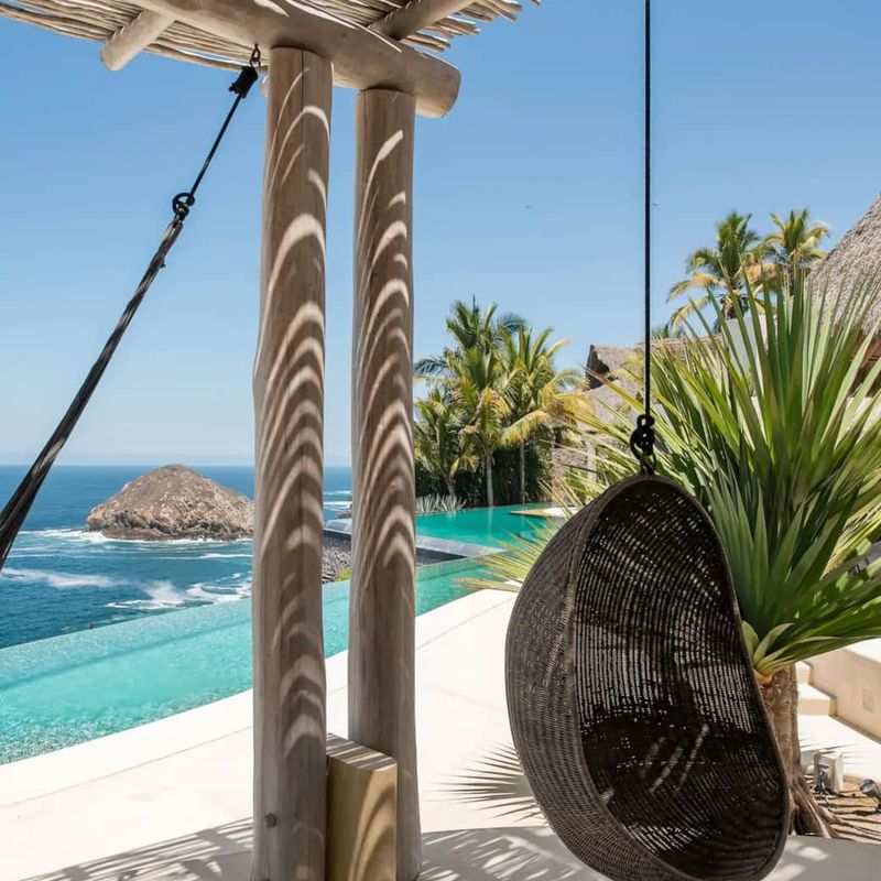 Pink Cliffside Villa in Careyes 