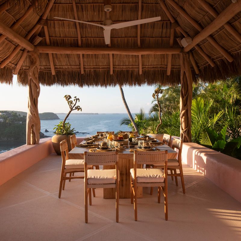 Pink Cliffside Villa in Careyes