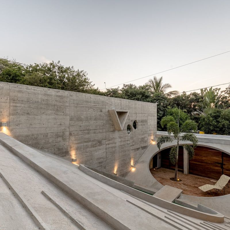Brutalist Home in Zicatela