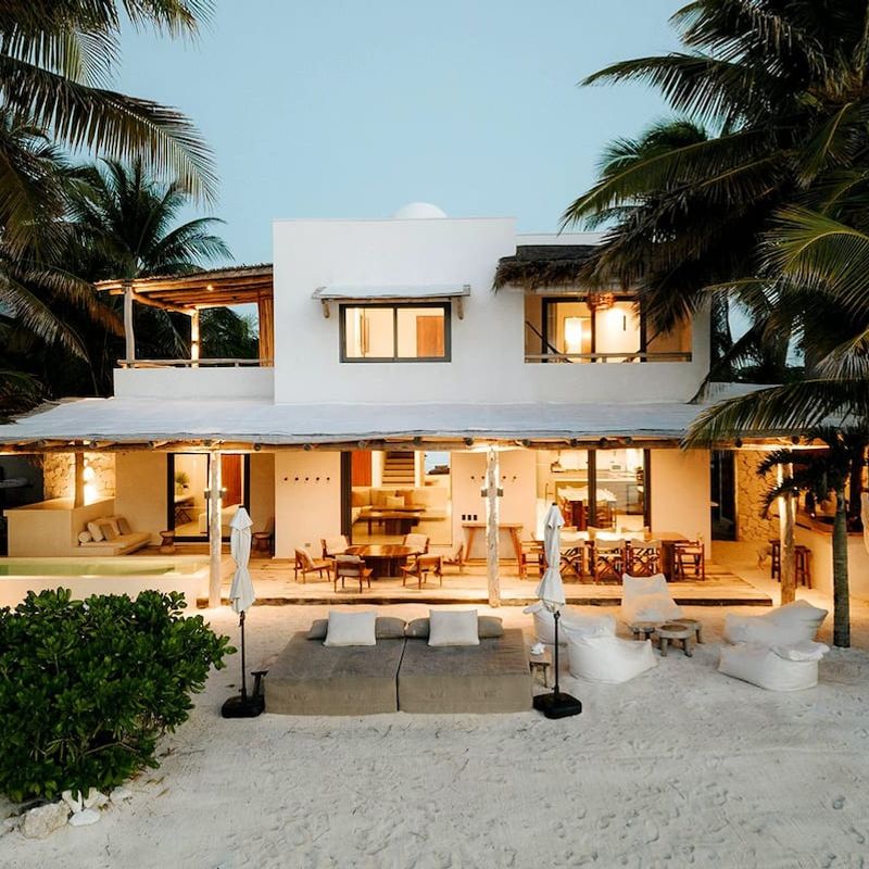 Beachfront Villa in Tankah Bay