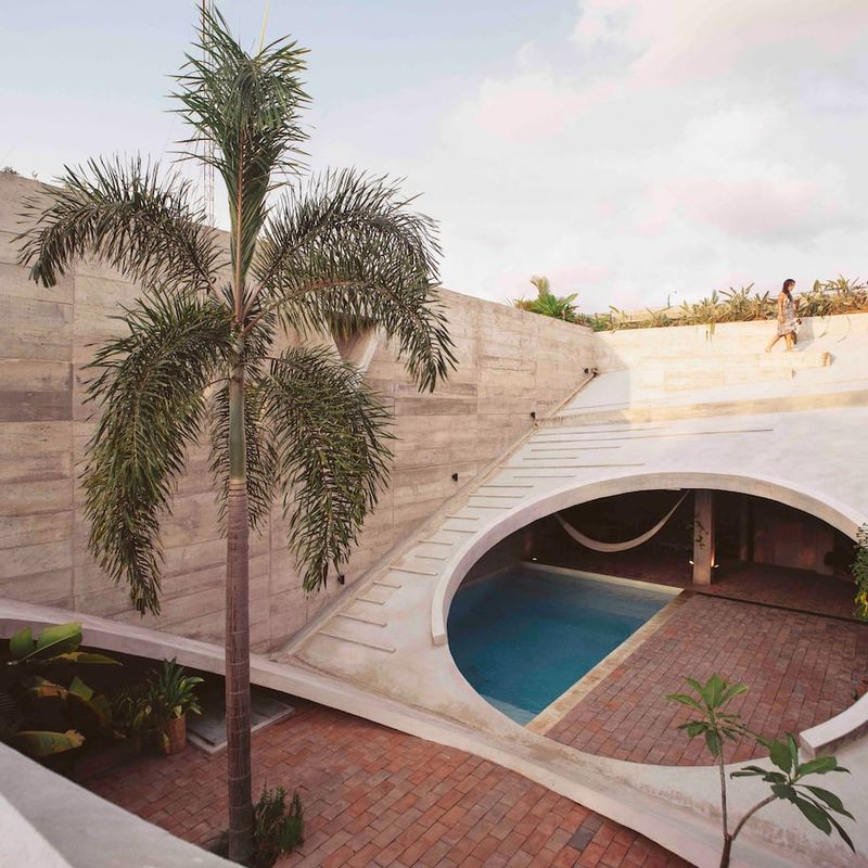 Brutalist Home in Zicatela